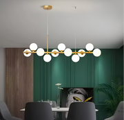 Moderní žárovkový lustr LOFT Pavilion, 11x G9, zlatý, kov, Nastavitelná výška