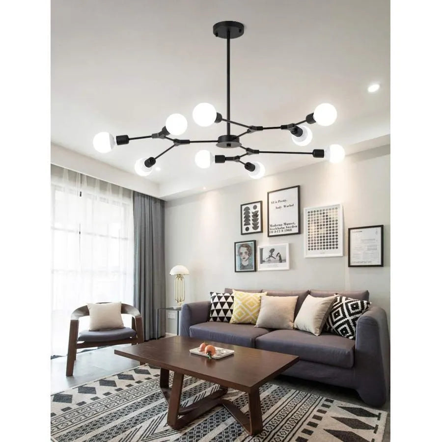 Architek nona Chandier, 9x E27, černý, kov