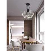 Křišťálový lustr PETERHOF Eleganza, 13xG4, průměr 49 cm, černý