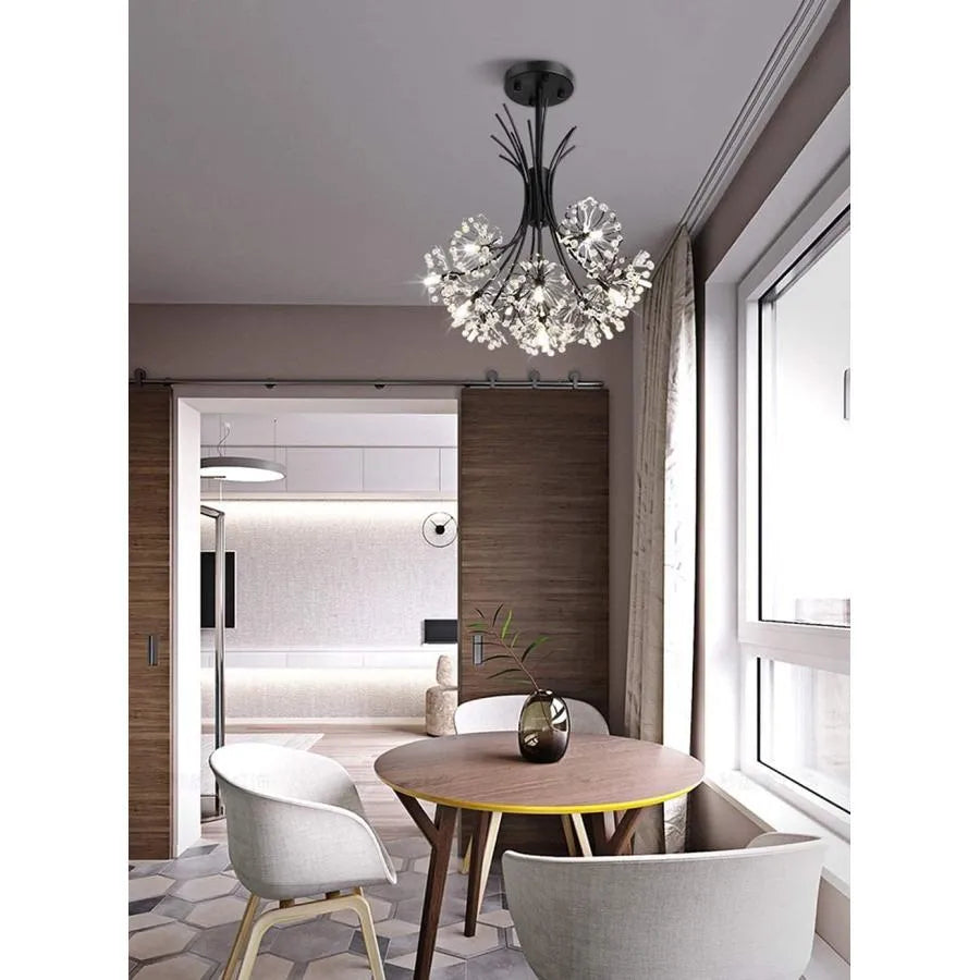 Křišťálový lustr PETERHOF Eleganza, 13xG4, průměr 49 cm, černý