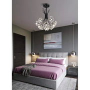 Křišťálový lustr PETERHOF Eleganza, 13xG4, průměr 49 cm, černý