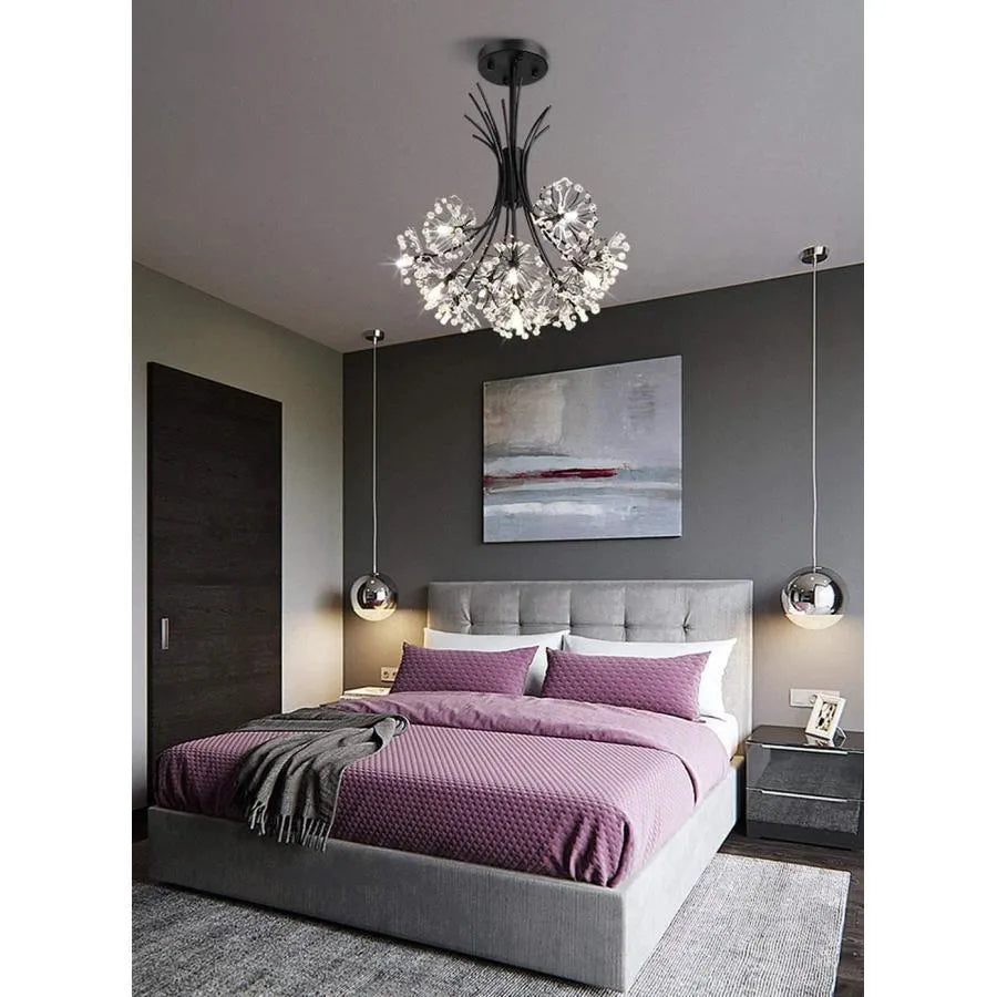 Křišťálový lustr PETERHOF Eleganza, 13xG4, průměr 49 cm, černý