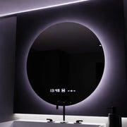 Kulaté LED zrcadlo, 80 cm, Serenite MotionGlow Marcello, Demister System, Hodiny & Teploměr, Stmívatelné