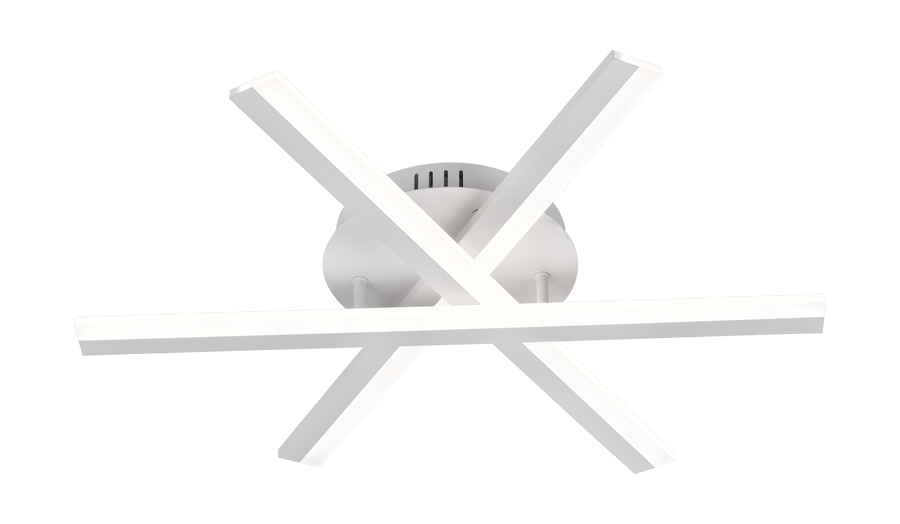 LED lustr s dálkovým ovládáním ZOE, 40W, Studené/Teplé/Neutrální světlo, Stmívatelné, Bílá