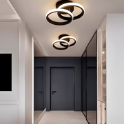 LED lustr VERTEX CIRCULA 22W, 2 kruhy, kovové rámy, studené/teplé/neutrální světlo, černá