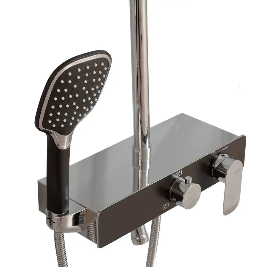 Sprchový sloupec, sanitární mosaz, černá, SJG/2750