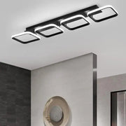 LED lustr VERTEX 50W, 4 čtvercové, lineární, studené/teplé/neutrální světlo, černý