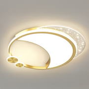 Marco LED lustr s dálkovým ovládáním, 51W, stmívatelný, zlatý, kov, akryl a sklo, 3000K/4000K/6000K