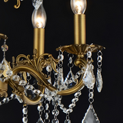 Candelabru sansoiu Royal 12xe14 Kovový a krystalový nastavitelná výška Antique Brass