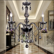 Crystal Cristal Chandier 3xE14, průměr 48 cm, černá, nastavitelná výška