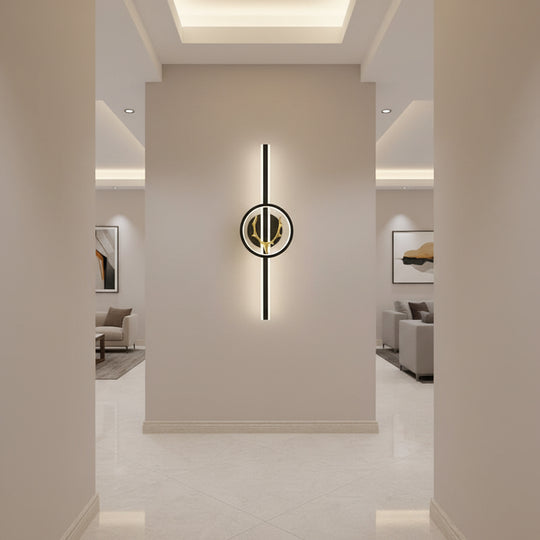 Dekorativní LED lampa CERBOS, 42W, 60cm, teplé / neutrální / studené světlo, černá, kov a akryl
