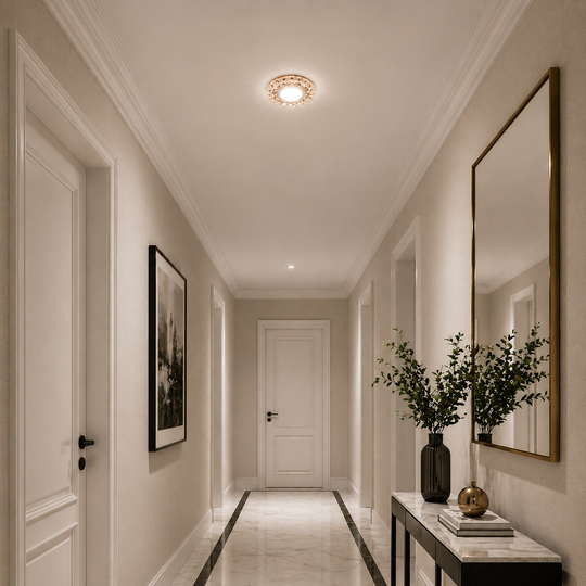 ORBITA LED Spot, 5W, kulaté, studené / teplé světlo, starožitný bronz, pryskyřice a sklo LED Spot Výchozí název Alessandro Design