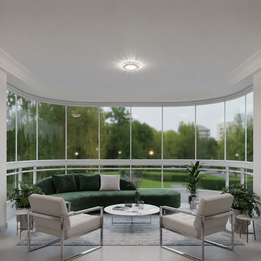 ORBITA LED Spot, 5W, kulaté, studené / teplé světlo, starožitný bronz, pryskyřice a sklo LED Spot Výchozí název Alessandro Design