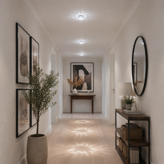 ORBITA LED Spot, 5W, kulaté, studené světlo + RGB, bílá, pryskyřice a sklo LED Spot Výchozí název Alessandro Design