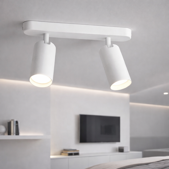 Lustr Joom s lineárním projektorem 2XGU10 Bílý LED lustr Výchozí název Alessandro Design