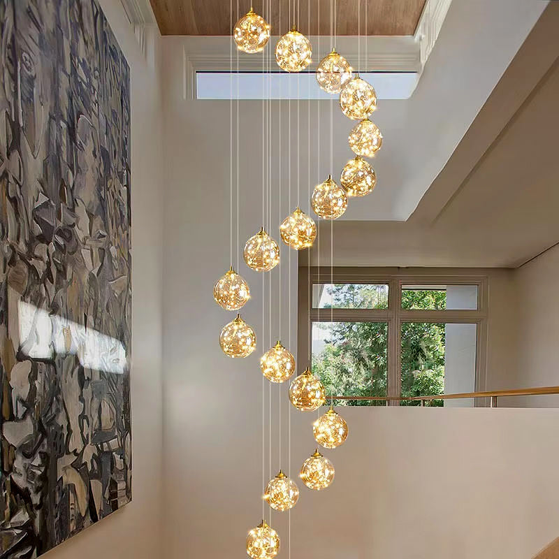 Křišťálový LED lustr KILKENNY Culmino, 144W, neutrální světlo, průměr 60cm, zlatý