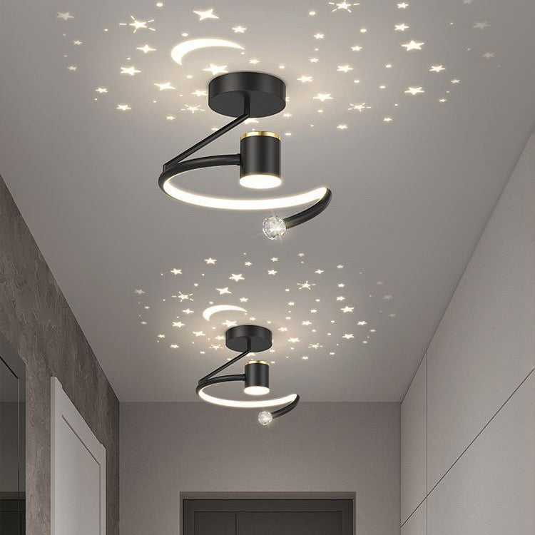 LED lustr, 34W, Průměr 24cm, Studené/Teplé/Neutrální světlo, Černá