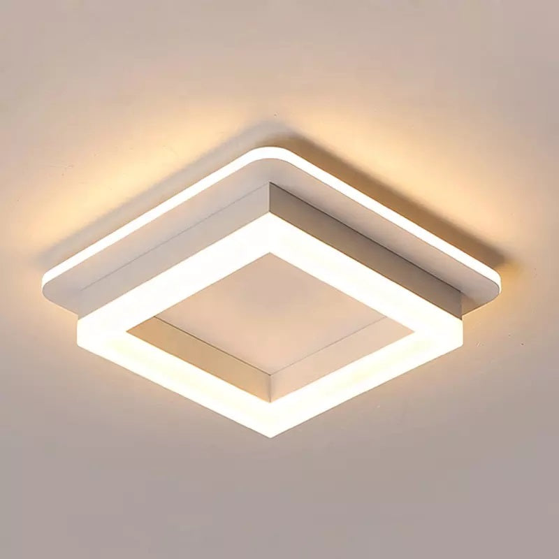 MODERNÍ LED lustr 29W, Průměr 22cm, Čtvercový, Studené/Teplé/Neutrální světlo, Bílý