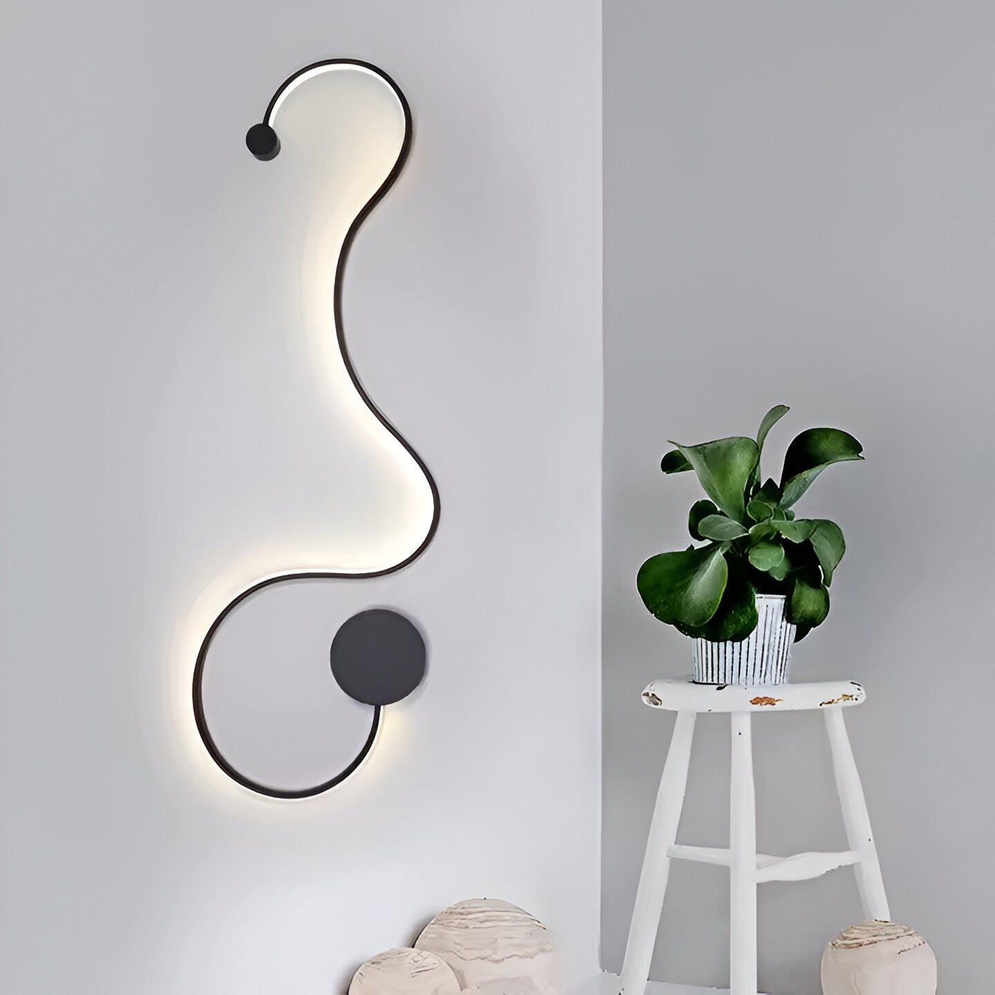 Naneste LED delilah 38W Dekorativní světlo/horký/neutrální kov a černý silikon