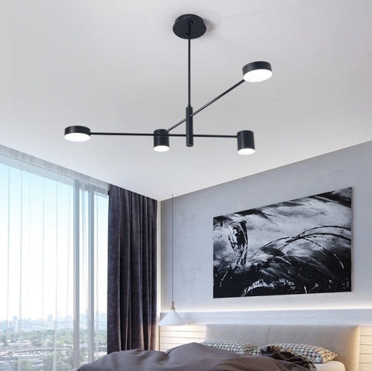 GALIOS LED lustr 48W, 4 prvky, studené/teplé/neutrální světlo, černá Moderní lustry Výchozí název Alessandro Design