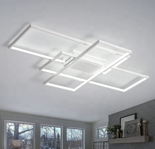 LED lustr s dálkovým ovládáním LANDYN 71W, studené/teplé/neutrální světlo, stmívatelné, bílá