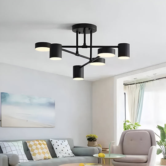 LED lustr GALIOS 26W, 6 prvků, studené/teplé/neutrální světlo, černá Aplikované LED lustry Výchozí název Alessandro Design