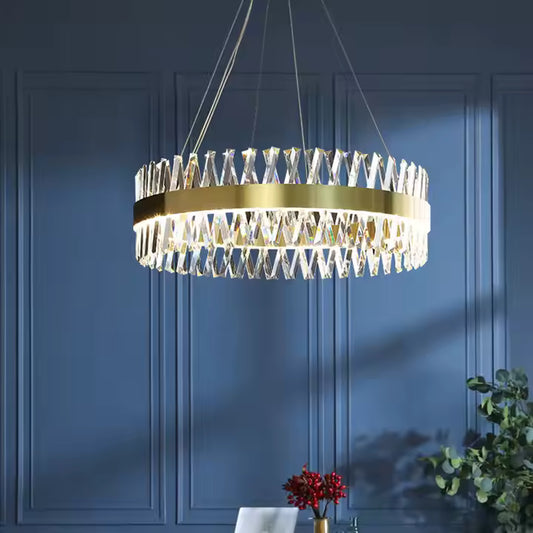 CASERTA LED lustr s dálkovým ovládáním, 41W, stmívatelný, průměr 40 cm, zlatý