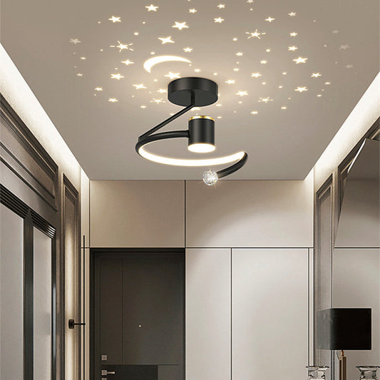 LED lustr, 34W, Průměr 24cm, Studené/Teplé/Neutrální světlo, Černá