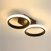 LED LED LED Elio Celio, 16W, 2 kruhy, studené/horké/neutrální světlo, černá