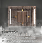 Theresa Wardrobe s LED zrcadlem DBP125 100x70 šedá