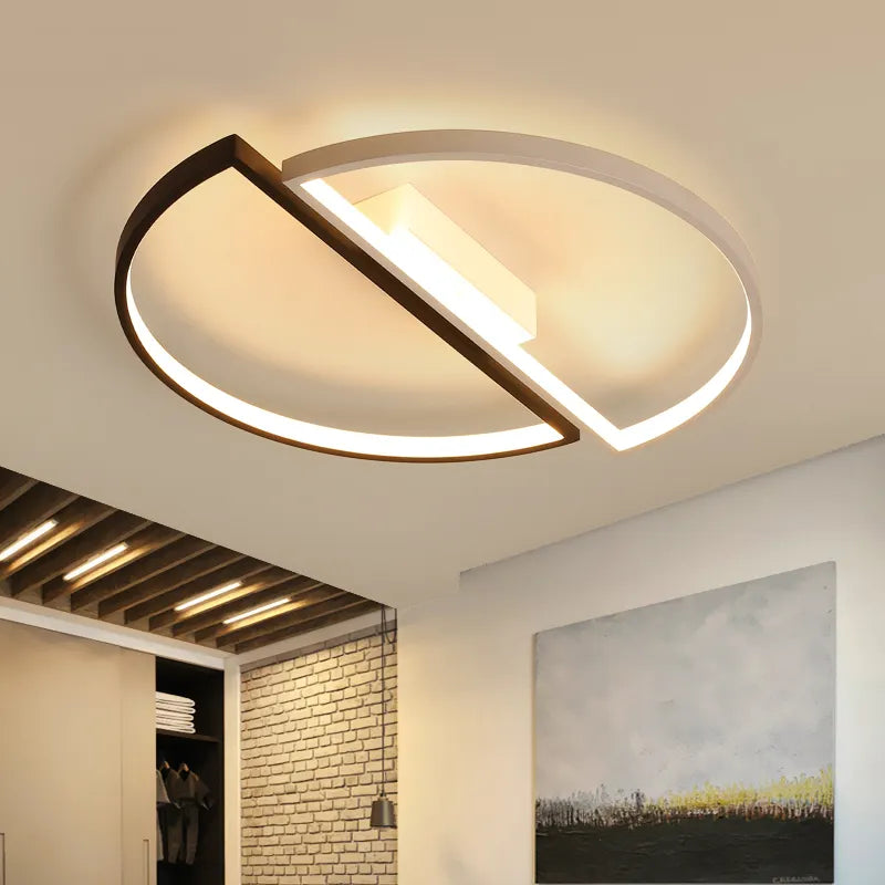 LED lustr s dálkovým ovládáním VECTOR ARCUS 20W, 2 Elements, Studené/Teplé/Neutrální světlo, Stmívatelné, Černá Bílá