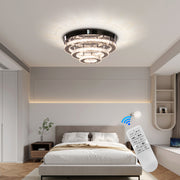 Křišťálový LED lustr LLC151/500CH, 64W, 3 prvky, studené/teplé/neutrální světlo, stmívatelný, lesklý chrom