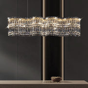 Crystal Chandier Windsor Regalis 10XE27, průměr 85 cm, lesklý chrom, nastavitelná výška