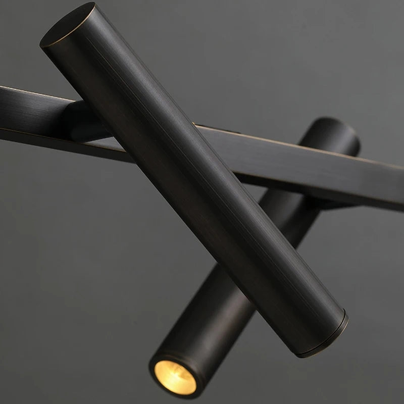 LED lustr s dálkovým ovládáním Harman, 29W, 8 zdrojů, neutrální světlo, černá