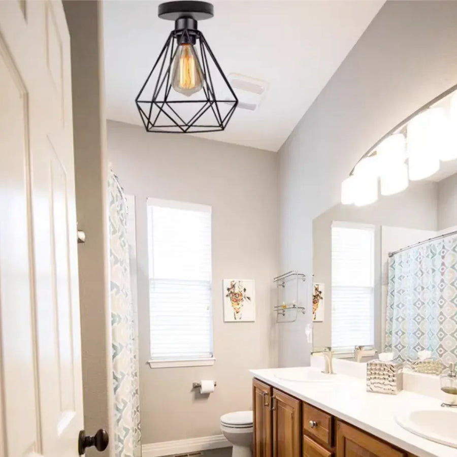 Lustr se stínidlem, GRACIE, Diamond, 1XE27, Black