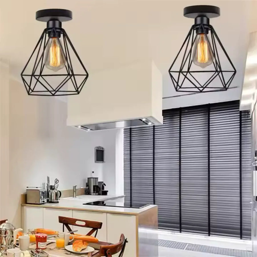 Lustr se stínidlem, GRACIE, Diamond, 1XE27, Black