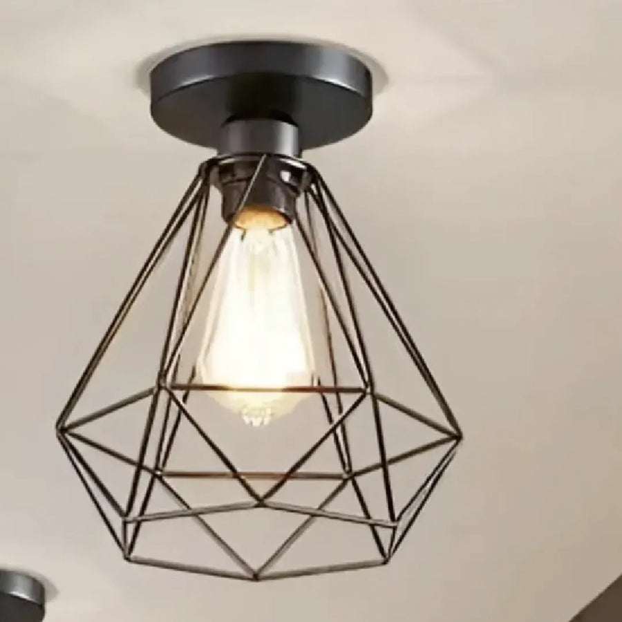 Lustr se stínidlem, GRACIE, Diamond, 1XE27, Black