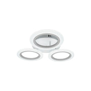 VELKÝ LED lustr 24W, 3 kruhy, neutrální světlo, bílý