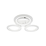 VELKÝ LED lustr 24W, 3 kruhy, neutrální světlo, bílý