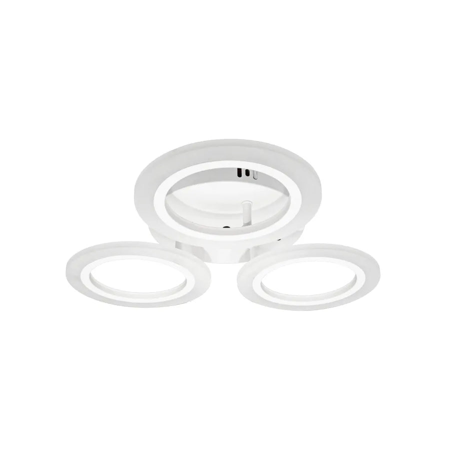VELKÝ LED lustr 24W, 3 kruhy, neutrální světlo, bílý