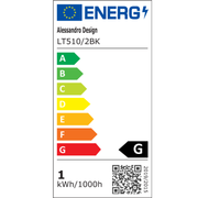 LED lustr s dálkovým ovládáním ELISABETH 71W, 2 kruhy, Studené/Teplé/Neutrální světlo, Stmívatelné, Černá