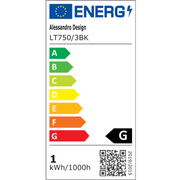 LED lustr s dálkovým ovládáním 73W, 3 Elements, Studené/Teplé/Neutrální světlo, Stmívatelné, Černá, LT750/3BK