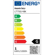 LED lustr s dálkovým ovládáním 98W, 4 Elements, Studené/Teplé/Neutrální světlo, Stmívatelné, Černá