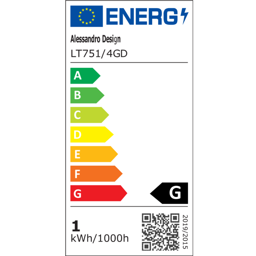 LED lustr s dálkovým ovládáním, Závěsný 98W, 4 prvky, Studené/Teplé/Neutrální světlo, Stmívatelné, Nastavitelná výška, Zlatá