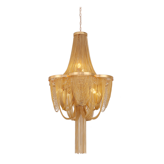 Svícen 4xE14, průměr 48 cm, zlatý, kov Moderní svícen Výchozí název Alessandro Design