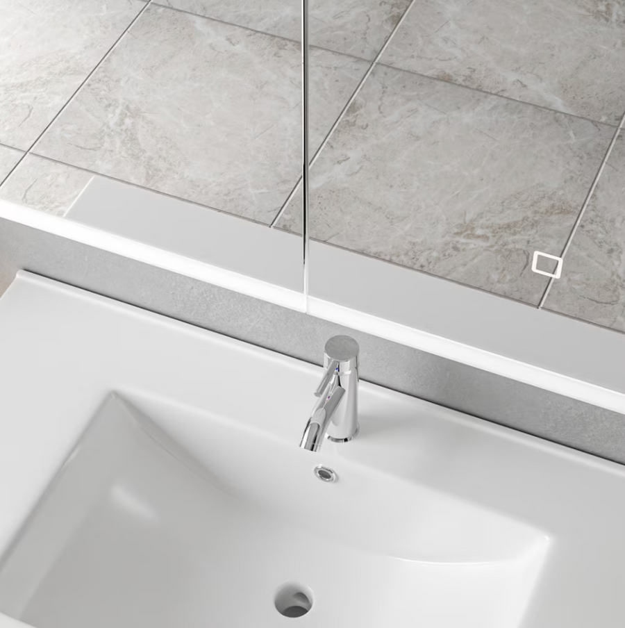 Ingridová skříň s LED zrcadlem DBP123 80x70 bílá