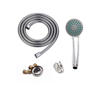 Lesklá chromová vaba baterie - úplná sada s otočným potrubím 25 cm, para, hadice a excentrická