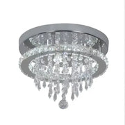 Kulatý alberský LED CHANDIER, 20W, studené/horké/neutrální světlo, krystal, lesklý chrom