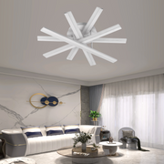 LED lustr s dálkovým ovládáním, 67W, Studené/Teplé/Neutrální světlo, Stmívatelné, Bílá