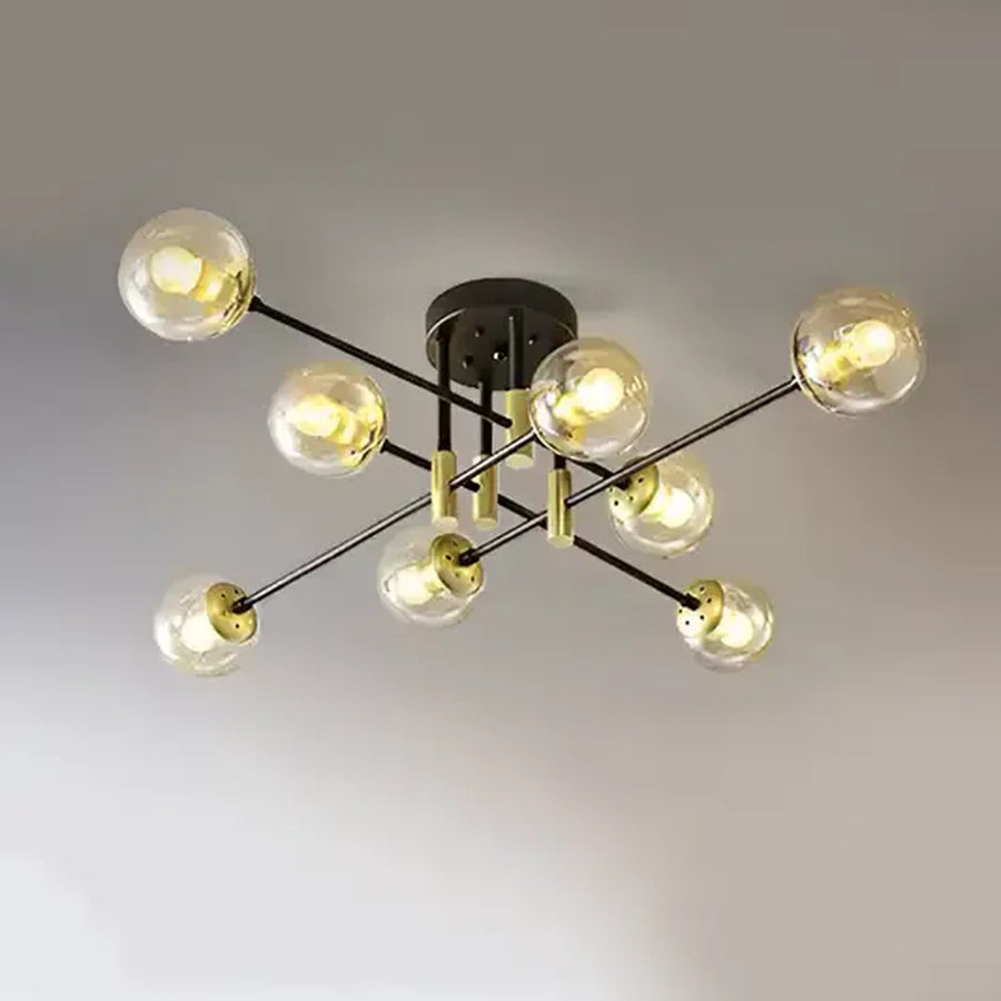 Kulatý kotouč, Penthouse Grand, 8xe27, Golden Black, Metal